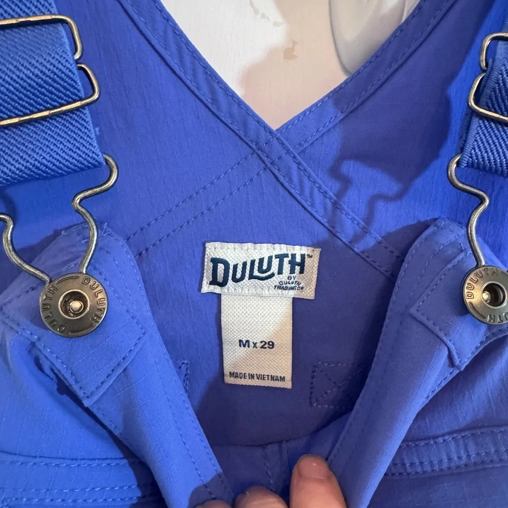 Duluth Trading Co Garden Overalls Long Bright Blue Size medium x 29 - Picture 4 of 7